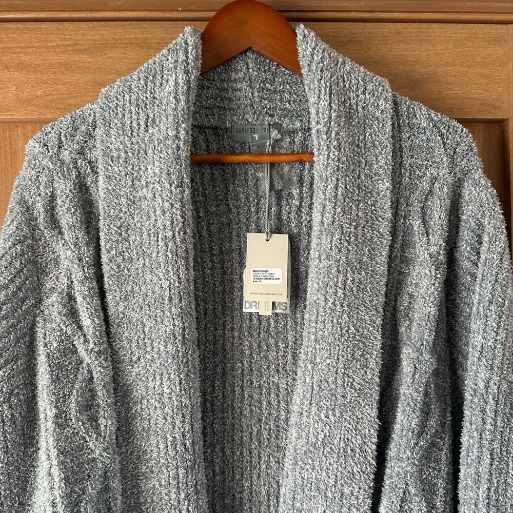 NWT Barefoot Dreams Cozy Chic Cabin Cable Cardigan 1X - Picture 5 of 12